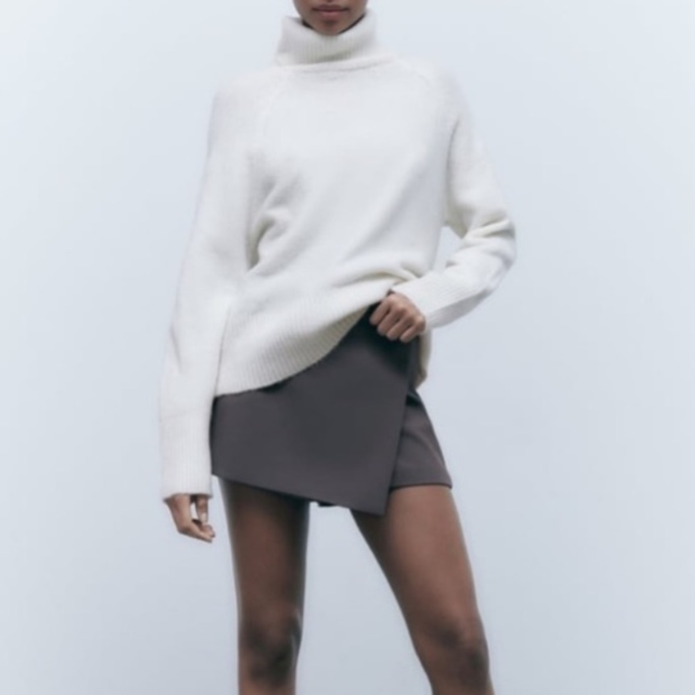 Zara ASYMMETRIC SKORT ANTHRACITE GRAY